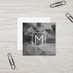 Geometrische Augengläser Monogram INITIAL Gray Mod Quadratische Visitenkarte
