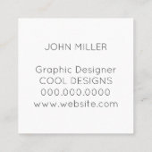 Geometrische Augengläser Monogram INITIAL Gray Mod Quadratische Visitenkarte (Rückseite)