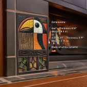 Geometrische Aviäre Keramik Fliese