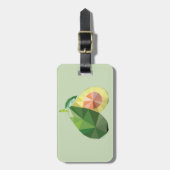 Geometrische Avocado Gepäckanhänger (Vorderseite vertikal)