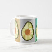 Geometrische Avocado-Tasse Kaffeetasse (Vorderseite Links)
