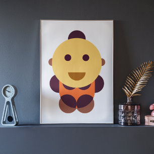 Geometrische Babykunst Leinwanddruck