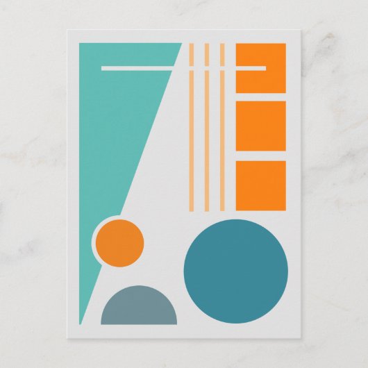 Geometrische Balance 1 Abstrakte Gestaltung Postkarte (Vorderseite)