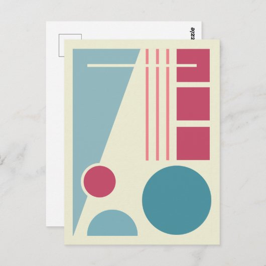 Geometrische Balance 1 Abstrakte Gestaltung Postkarte (Vorne/Hinten)
