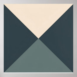 Geometrische Balance - Minimalistische Dreiecke Poster