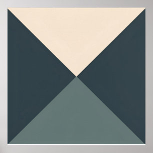 Geometrische Balance - Minimalistische Dreiecke Poster