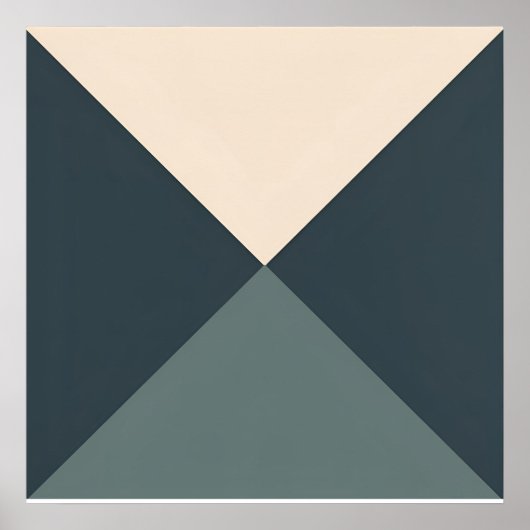 Geometrische Balance - Minimalistische Dreiecke Poster (Vorne)