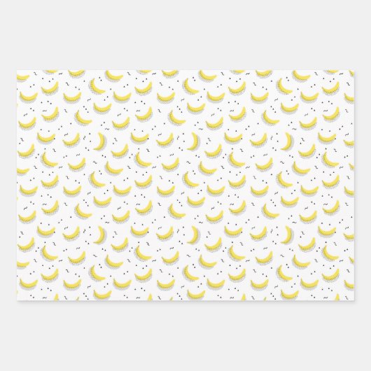 Geometrische Bananen Geschenkpapier Set (Vorderseite 2)