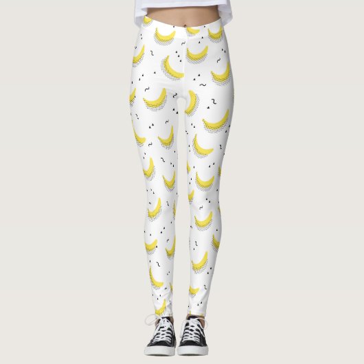 Geometrische Bananen Leggings (Vorderseite)