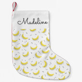 Geometrische Bananen| Name hinzufügen Kleiner Weihnachtsstrumpf (Vorderseite)