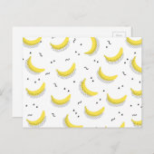 Geometrische Bananen Postkarte (Vorne/Hinten)