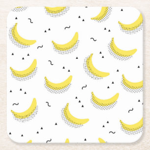Geometrische Bananen Rechteckiger Pappuntersetzer