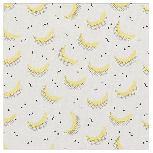 Geometrische Bananen Stoff (Nahaufnahme)