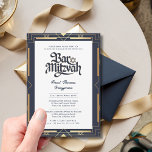 Geometrische BAR MITZVAH-Qualitäts-Navy-Gold-Moder Einladung<br><div class="desc">Diese moderne Bar Mitzvah Einladung kann klar oder mattiert sein,  Rechteck oder Bogen geformt,  wie gewünscht,  um Ihre Bedürfnisse Anzug. Sie können die Farbe des Textes in Designtools ändern. Auch in Acrylglas-Klarglas erhältlich. Anzeigen der Auflistung,  um alle Optionen anzuzeigen.</div>