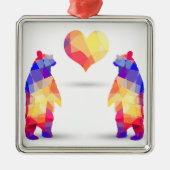 Geometrische Bären Ornament Aus Metall (Vorne)