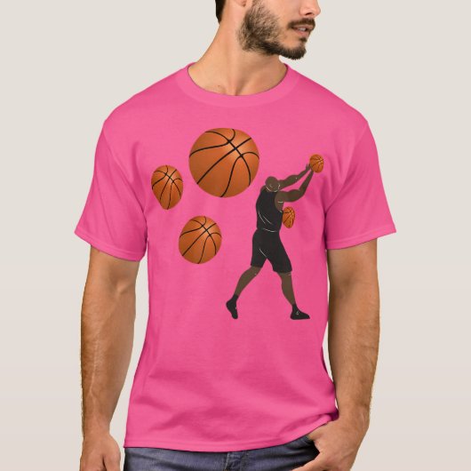 Geometrische Basketballform Low Poly Basketball T-Shirt (Vorderseite)