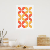 geometrische Bauhaus-Formen Poster (Küche)