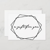 Geometrische Beauty-Geschenkkarte Einladung (Vorne/Hinten)