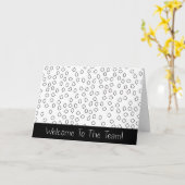 Geometrische Begrüßung des neuen Mitarbeiters Karte (Gelbe Blume)