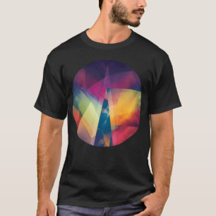 Geometrische Berge Abstrakter Berg Camping Werb T-Shirt
