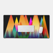 GEOMETRISCHE BERGE BIETET DREIGELE FARBFARBIGE FOR SCHREIBTISCHUNTERLAGE (Tastatur & Maus)