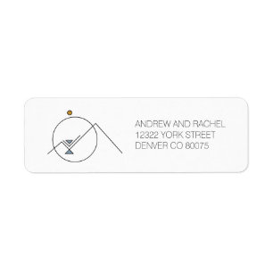 Geometrische Berge Boho Benutzerdefinierte Adre