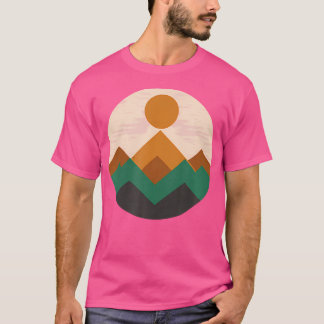 Geometrische Berge für Natur und Wandern L T-Shirt