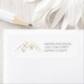 Geometrische Berge| Gold | Benutzerdefinierte Adre (Insitu)