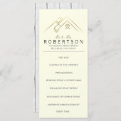 Geometrische Berge | Hochzeitskarte Programm (Vorne/Hinten)