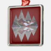 Geometrische Berglandschaft Ornament Aus Metall (Links)