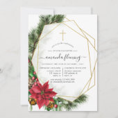 Geometrische Bestätigung der Weihnachtsblume Einladung (Vorderseite)