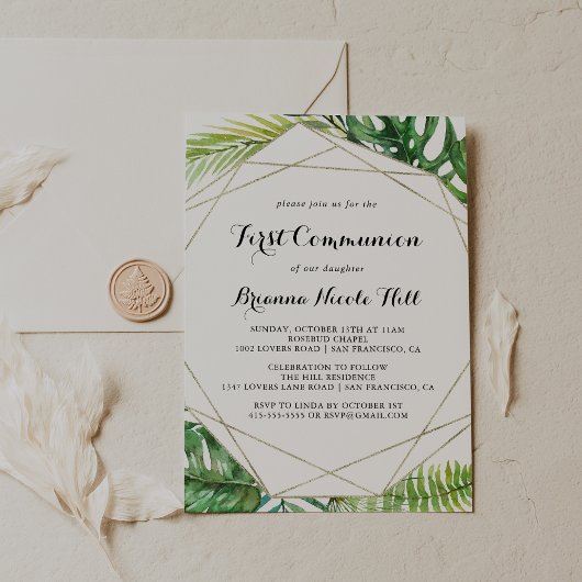 Geometrische Bestimmung Tropische erste Kommune Einladung