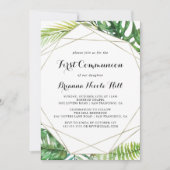 Geometrische Bestimmung Tropische erste Kommune Einladung (Vorderseite)