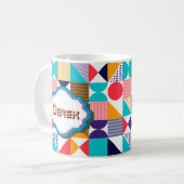 Geometrische Bilder Personalisiert Kaffeetasse (Vorderseite Links)