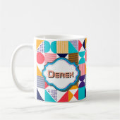 Geometrische Bilder Personalisiert Kaffeetasse (Links)