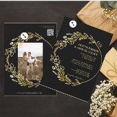 Geometrische Bläschen, QR-Code, Eingramm-Foto-Hoch Einladung