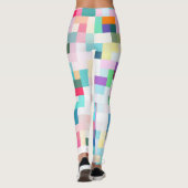Geometrische blassförmige Pixel Leggings (Rückseite)