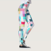 Geometrische blassförmige Pixel Leggings (Rechts)