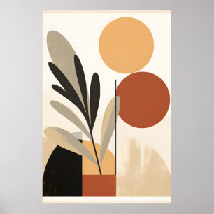 Geometrische Blätter: Abstrakte Interpretation Poster