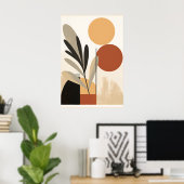 Geometrische Blätter: Abstrakte Interpretation Poster (Heimbüro)