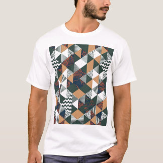 Geometrische Blätter aus Palmen, trendy Muster T-Shirt