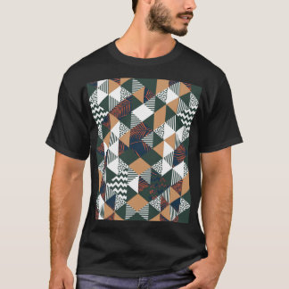 Geometrische Blätter aus Palmen, trendy Muster T-Shirt