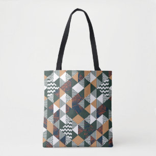 Geometrische Blätter aus Palmen, trendy Muster Tasche