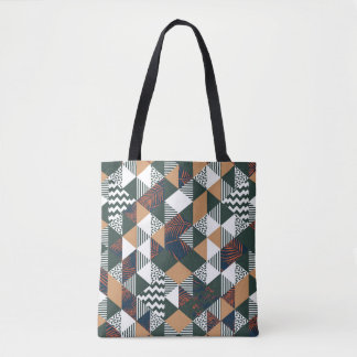 Geometrische Blätter aus Palmen, trendy Muster Tasche