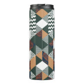 Geometrische Blätter aus Palmen, trendy Muster Thermosbecher (Rückseite)