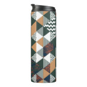 Geometrische Blätter aus Palmen, trendy Muster Thermosbecher (Nach rechts gedreht)