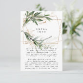 Geometrische Blätter Eukalyptus Elegantes Moss Det Begleitkarte (Stehend Vorderseite)