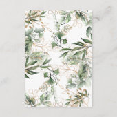 Geometrische Blätter Eukalyptus Elegantes Moss Det Begleitkarte (Rückseite)