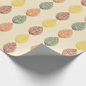 Geometrische Blätter | Herbstfarben Geschenkpapier (Ecke)