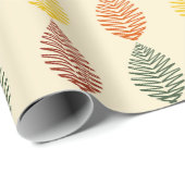Geometrische Blätter | Herbstfarben Geschenkpapier (Rolleneckpunkt)
